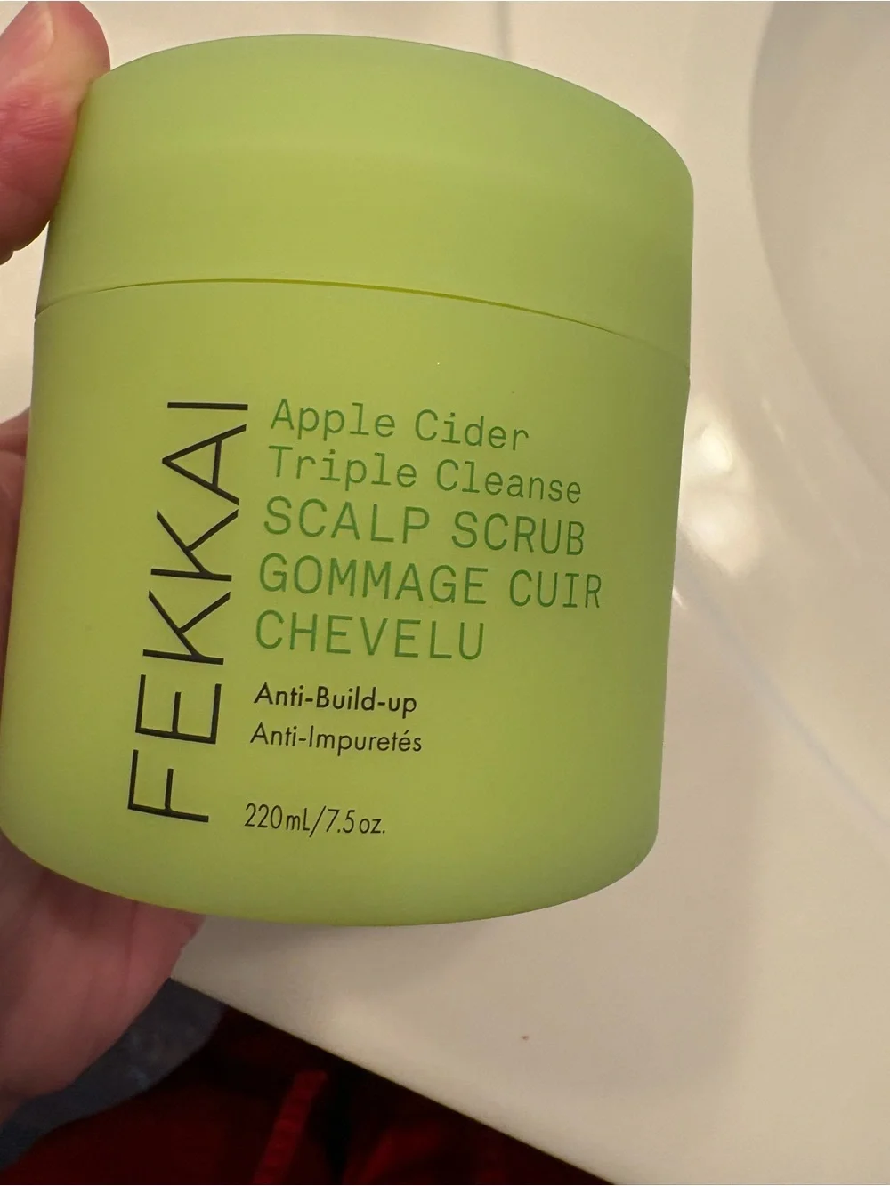 FEKKAI Apple Cider Triple Cleanse Scalp Scrub - Light Green